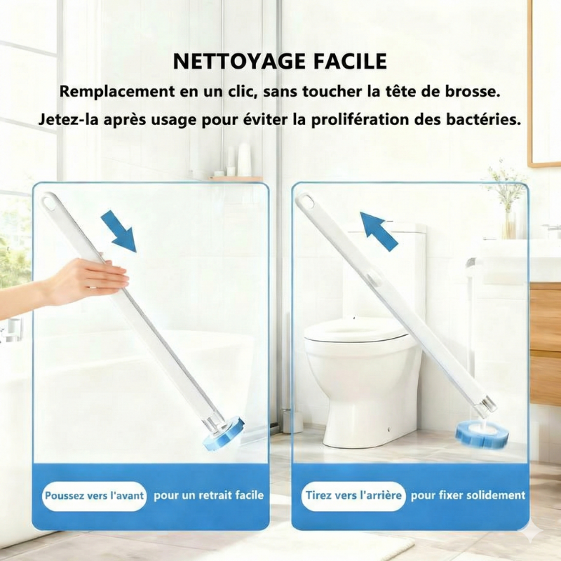La Brosse Olyna™ : Le Système de Nettoyage WC Hygiénique Sans Contact