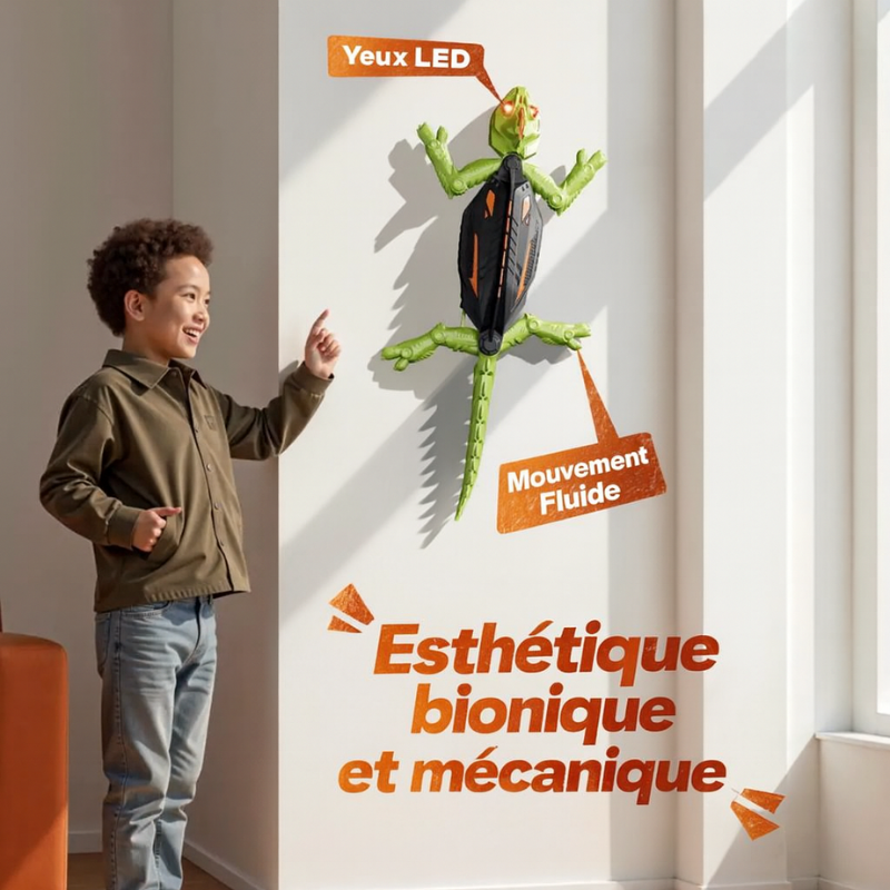 Gecko grimpeur télécommandé – Le jouet mural qui fascine les enfants