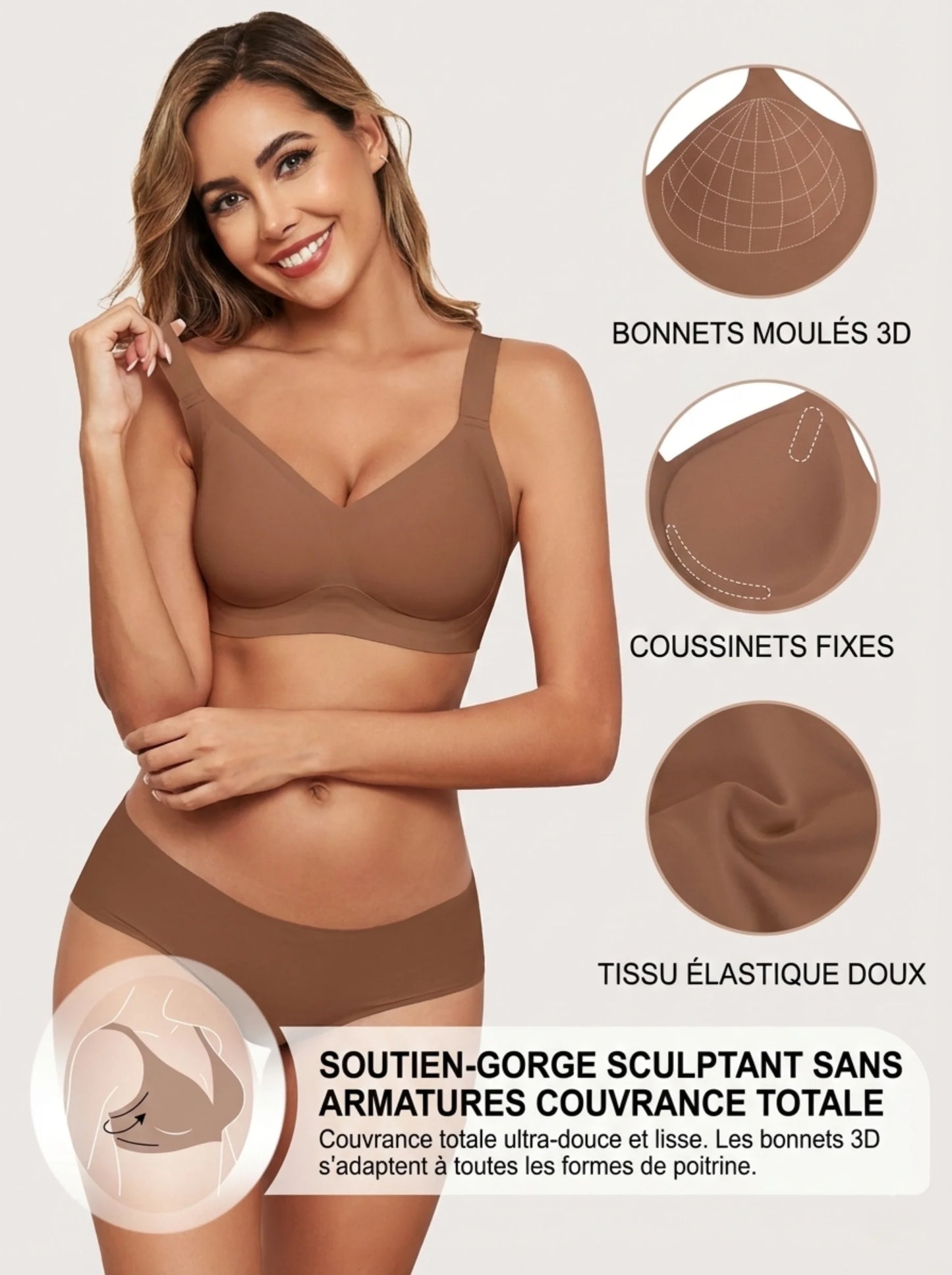 Le Soutien-gorge "Effet Lift" Sans Armatures - Technologie Jelly™