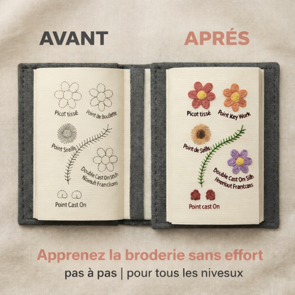 Le Carnet de Broderie : Apprenez à broder sans stress (Kit Complet)