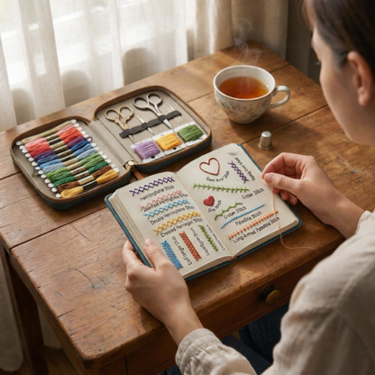 Le Carnet de Broderie : Apprenez à broder sans stress (Kit Complet)